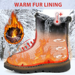 Womens Snow Boots Waterproof Fur Lined Ankle Booties Slip On Winter Shoes