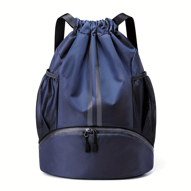 Dry Wet Separation Basketball Bag Drawstring Fitness Backpack