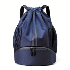 Dry Wet Separation Basketball Bag Drawstring Fitness Backpack