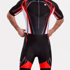 Men's Quick Dry Cycling Skinsuit Jumpsuit Skinny Fit Stretch Triathlon Suit