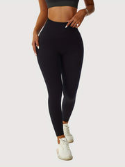 High Waist Ribbed Yoga Pants Seamless Slim Fitted Fitness Leggings