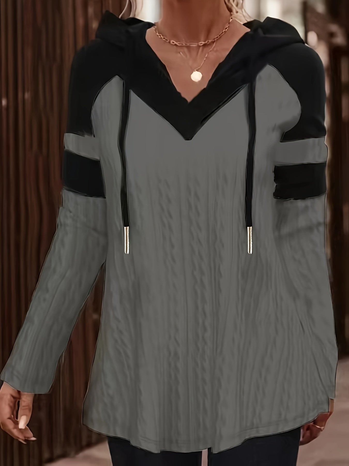 Cable Knit Raglan Sleeve Hoodie