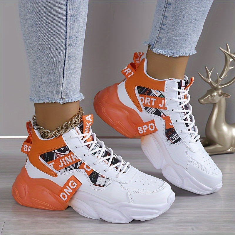 Stylish High Top Basketball Shoes Lightweight Non-slip Sport Shoes