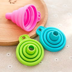 1pc 3pcs Portable Silicone Funnels For Kitchen And Wine Laboratory