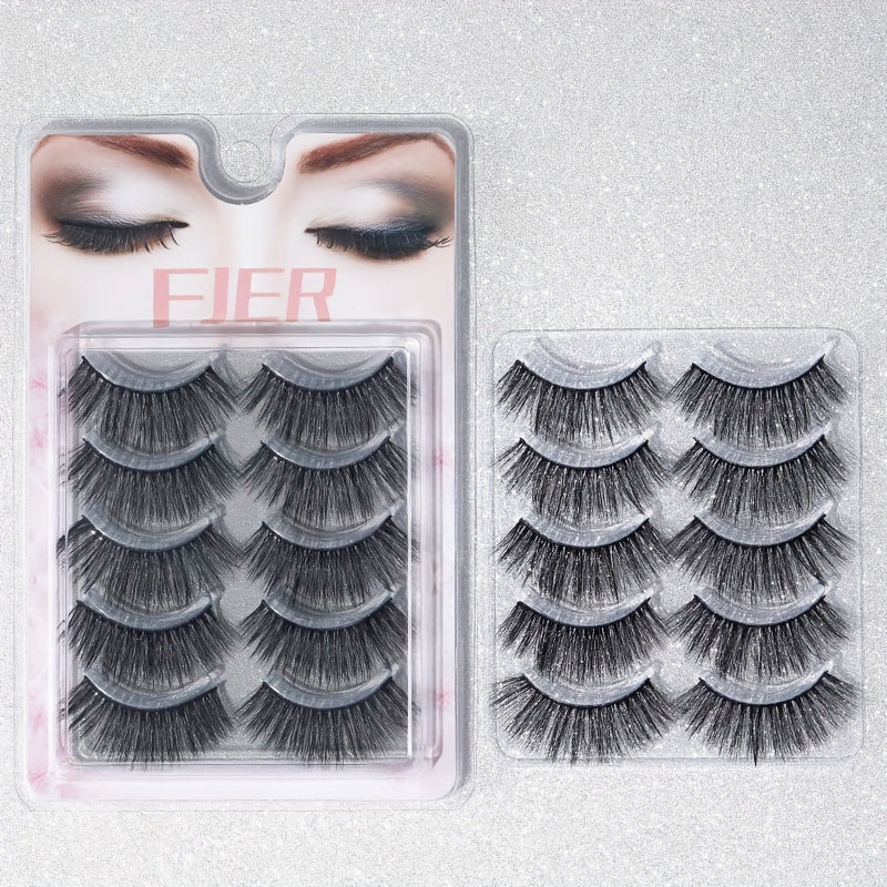 5 Pairs Faux Mink Fluffy Volume False Lashes