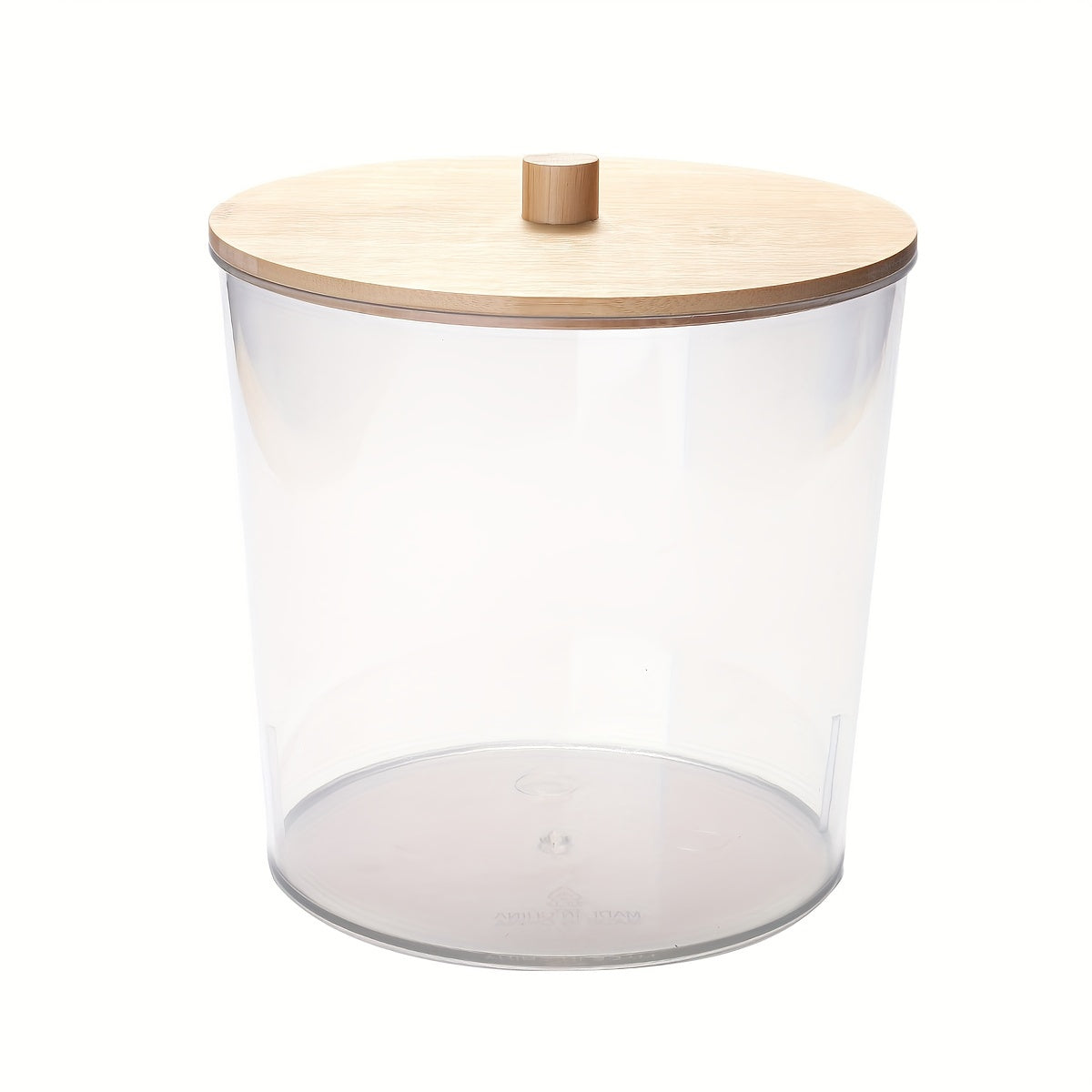 Large Plastic Laundry Pods Container with Bamboo Lid