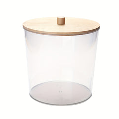 Large Plastic Laundry Pods Container with Bamboo Lid