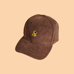 Yellow Duck Embroidered Corduroy Baseball Cap