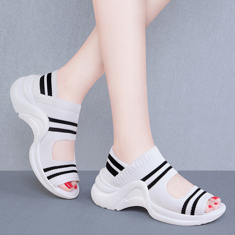 Open Toe Knitting Sandals Lightweight Sports Shoes