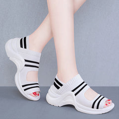 Open Toe Knitting Sandals Lightweight Sports Shoes