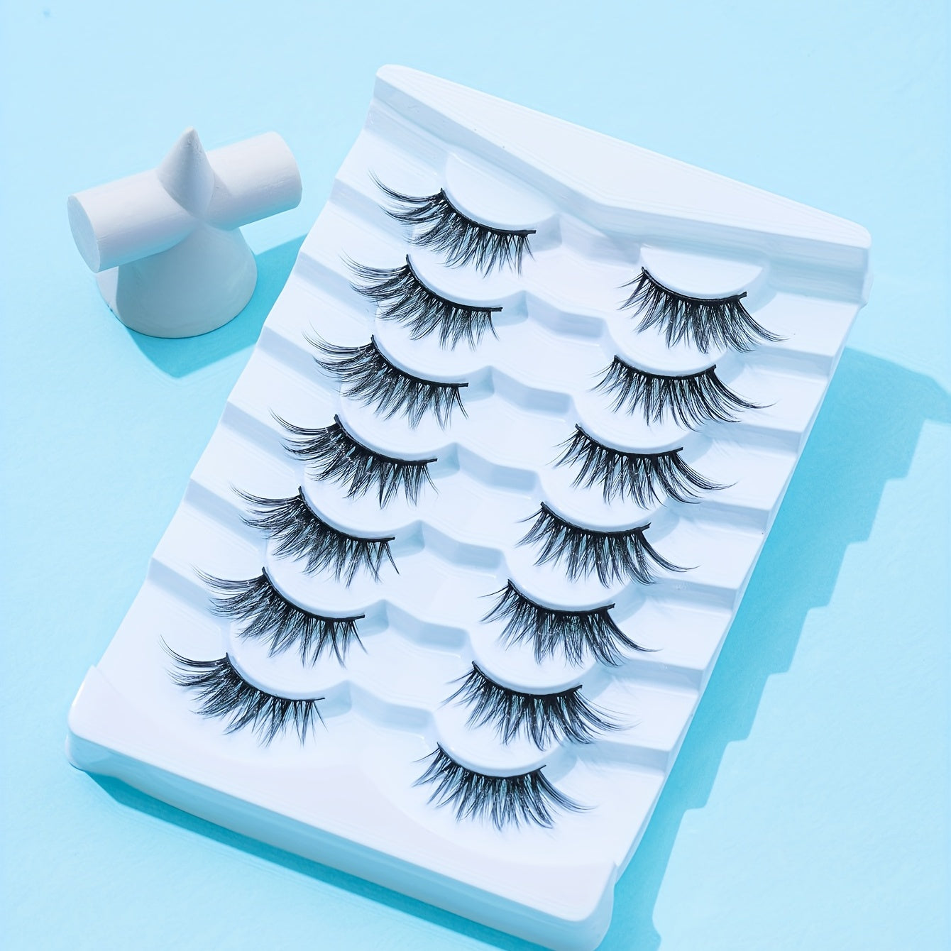 7 Pairs Fluffy Wispy Cat Eye False Eyelashes Pack