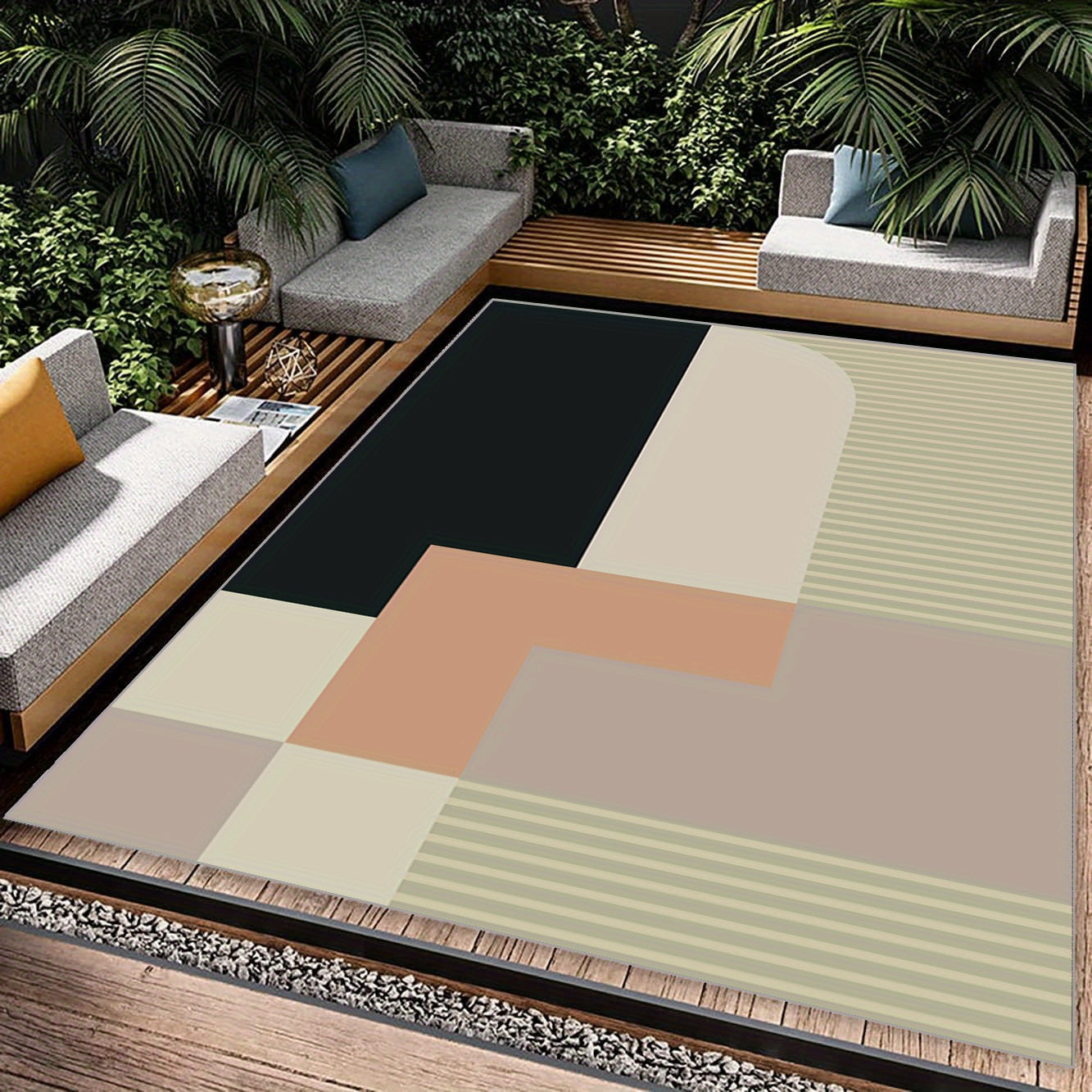 Nordic Geometric Carpets for Living and Bedroom Areas