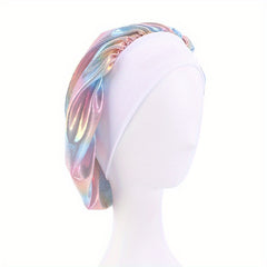 Laser Elastic Hair Bonnet Candy Y2K Sleeping Night Cap
