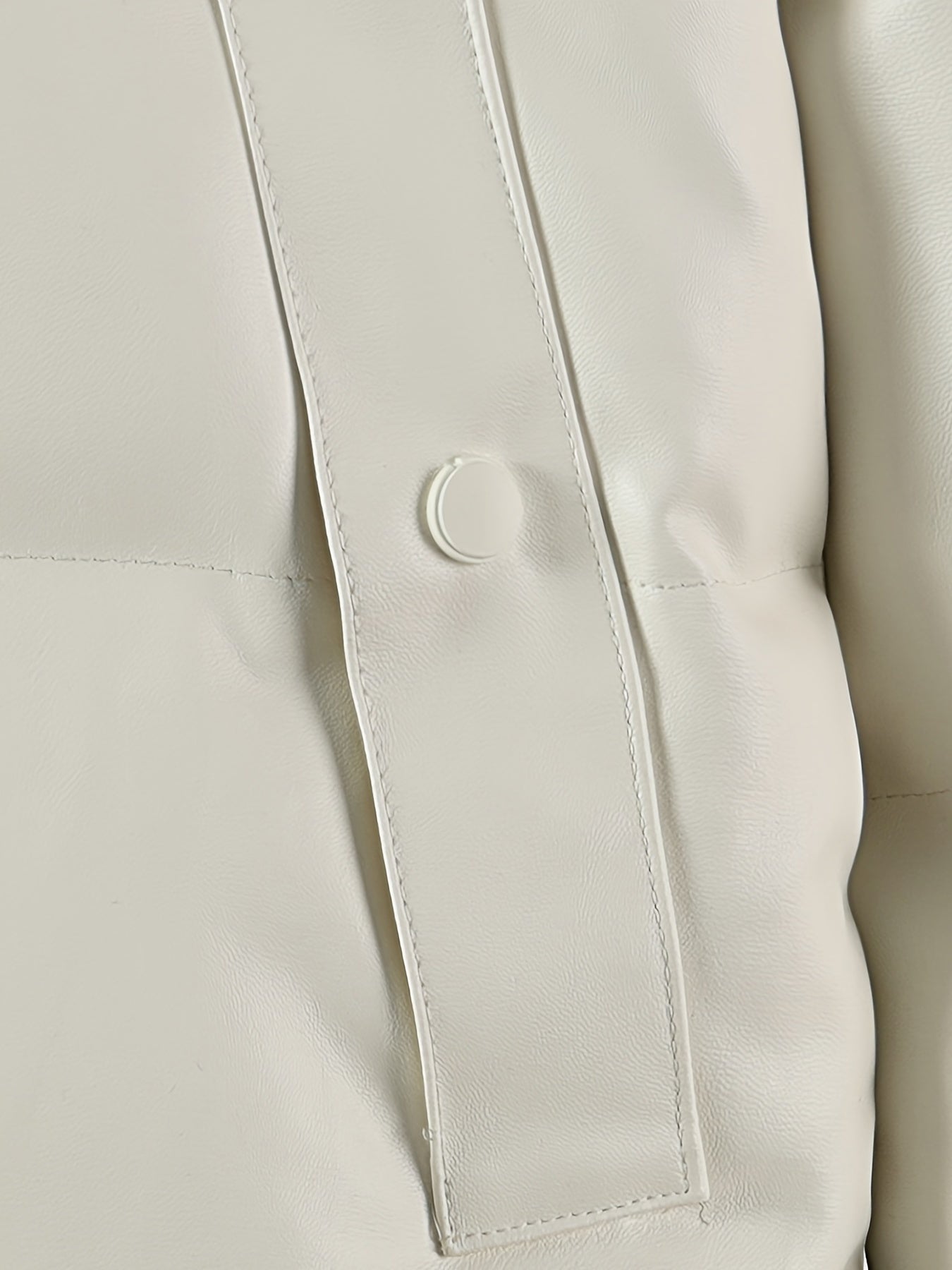 Men's Stand Collar PU Leather Jacket Coat