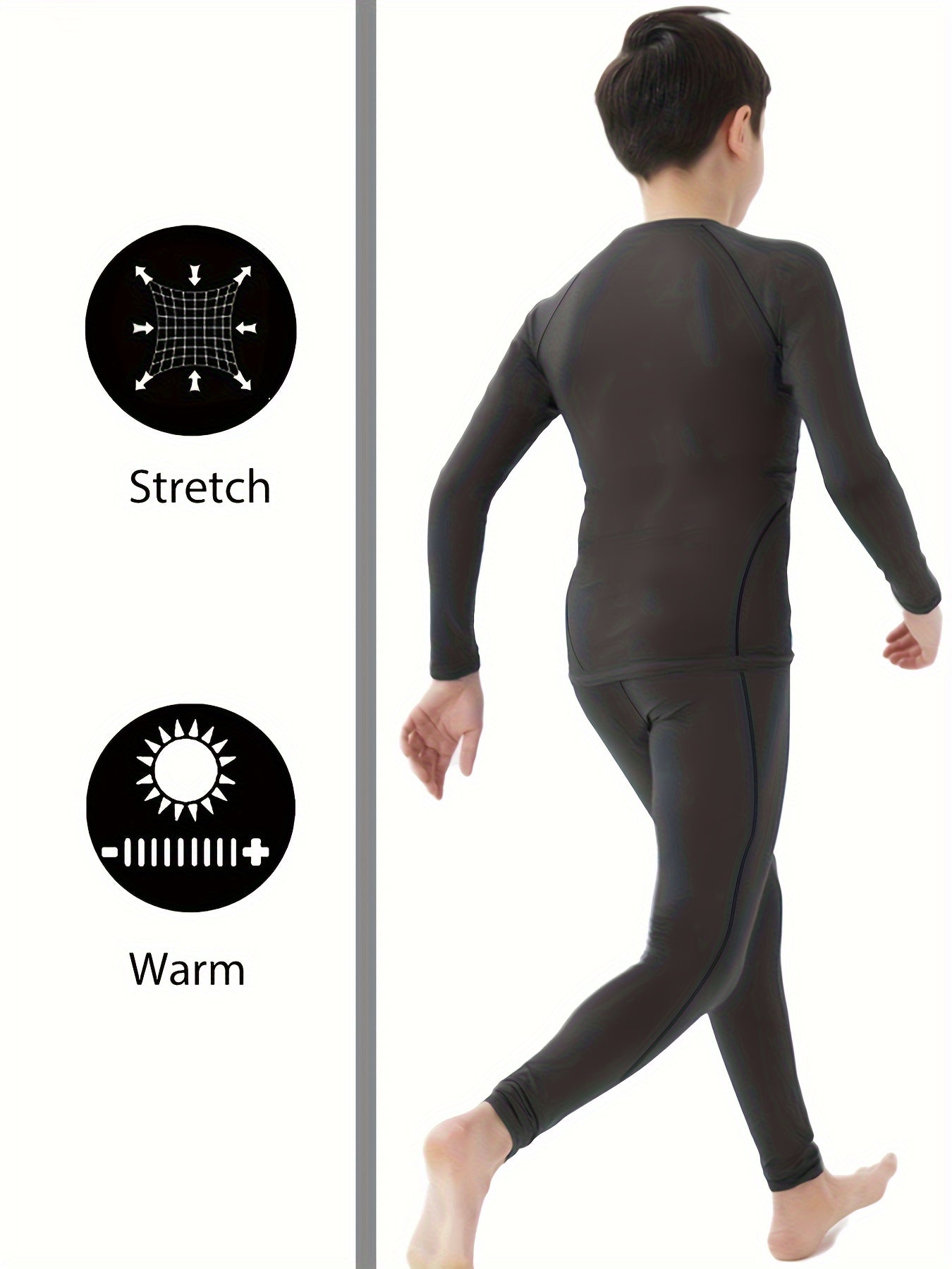 Boy's 4PCS Compression Pants Long Sports Activewear Gym Fitness Leggings
