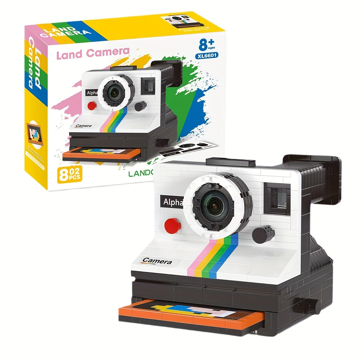Microbead Camera Building Set - Retro Camera Shaped Toy