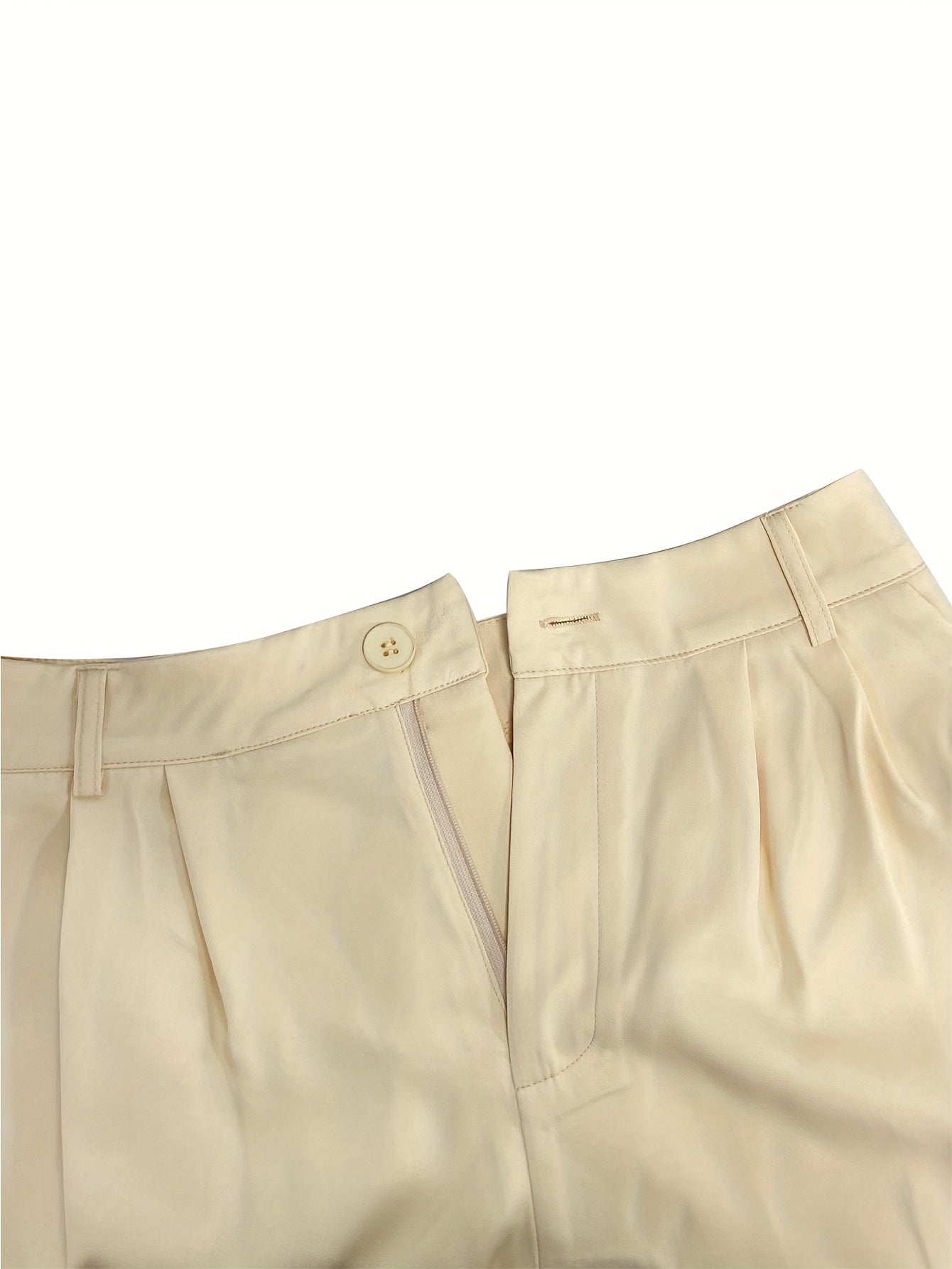 Preppy Solid Two-piece Set Sleeveless Vest & Pleated Shorts