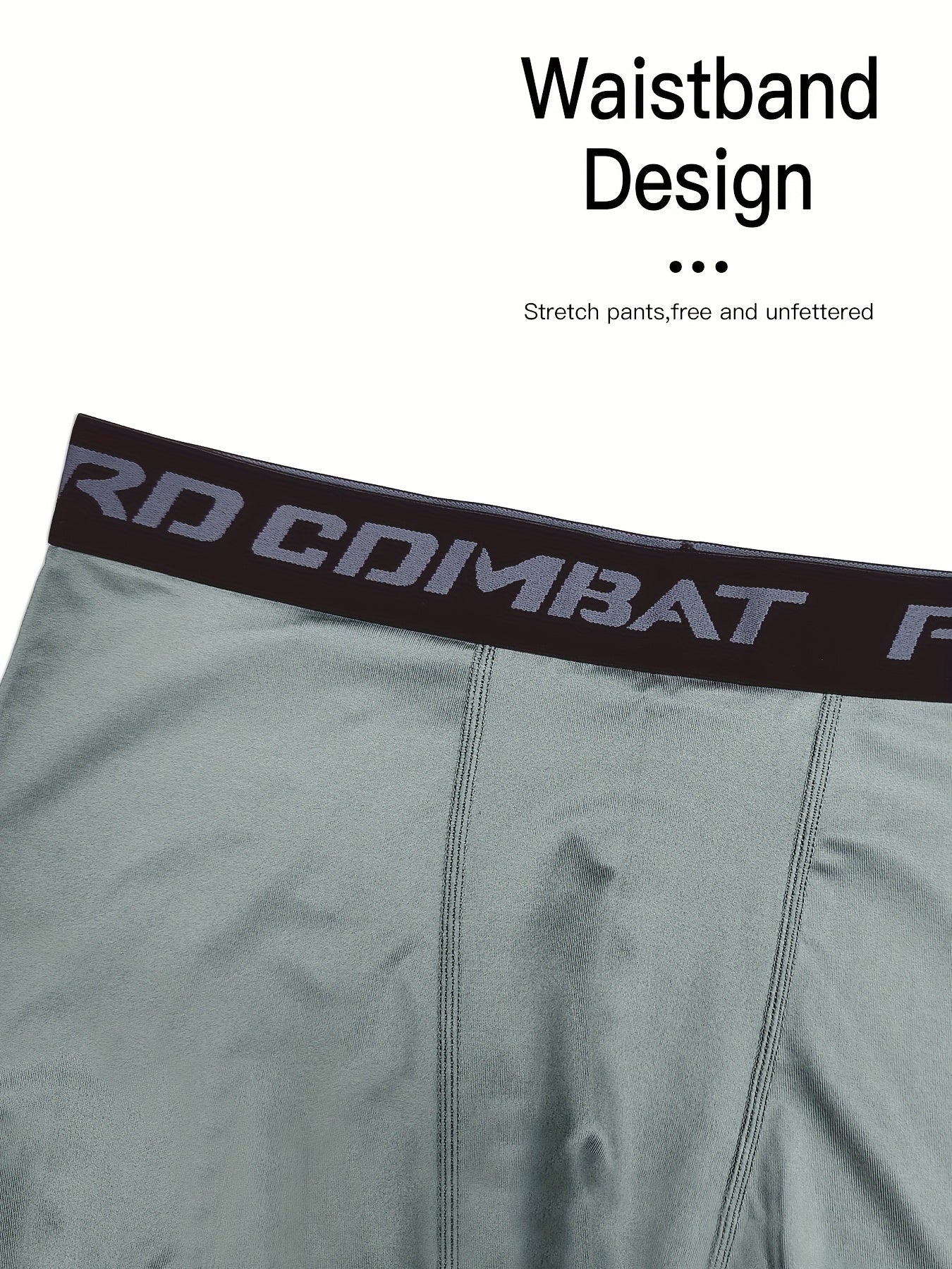 Men's 3pcs Solid Leggings Active Quick Drying Compression Pants