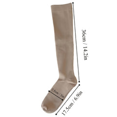 4 Pairs Knee High Compression Socks 15-20 mmHg Support for Women and Men