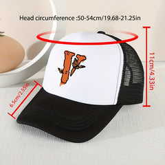 Children's Mesh Print V Baseball Cap Breathable Duck Tongue Cap