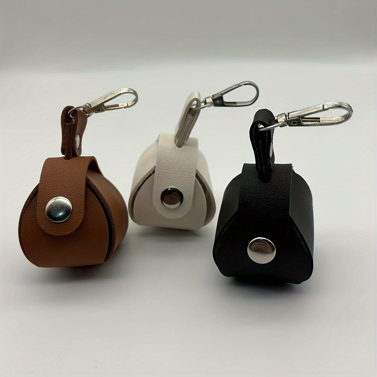 Outdoor PU Leather Golf Ball Bag w/ Magnetic Buckle