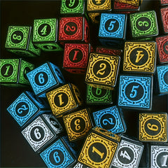 10pcs 16mm Retro Number Dice for Board Games