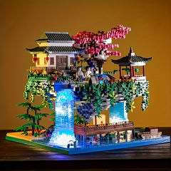 Creative Peach Blossom Pond Building Blocks Set