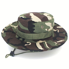 Outdoor Camouflage Sun Protection Bucket Hat for Camping Hiking Mountaineering