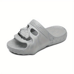 Men's Skull Slides Non Slip Slippers Open Toe Shoes