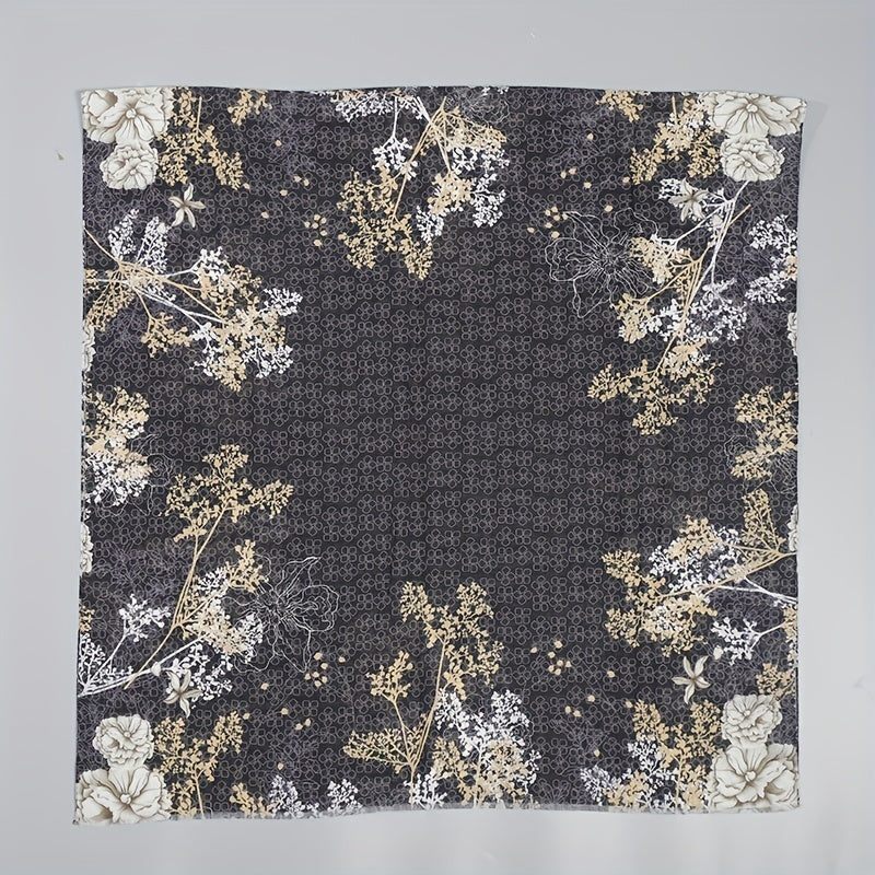 Vintage Floral Tree Print Scarf Hijab Shawl