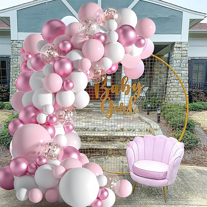 147pcs Pink Balloon Chain Set for Girls Party Wedding Decoration