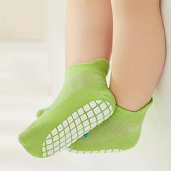 3 Pairs Baby Girls Anti-Skid Socks Mesh Breathable Comfy Socks
