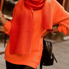 Casual Sweater Women's Solid Long Sleeve Round Neck Pullover Jumper