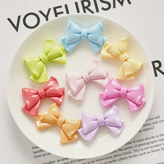 10pcs Mixed DIY Macaron Bow Earrings Hair Charms Resin Accessories