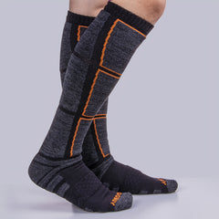 Men's Ski Socks 2 Pairs Moisture Wicking Thermal Knee High Winter Sports Socks
