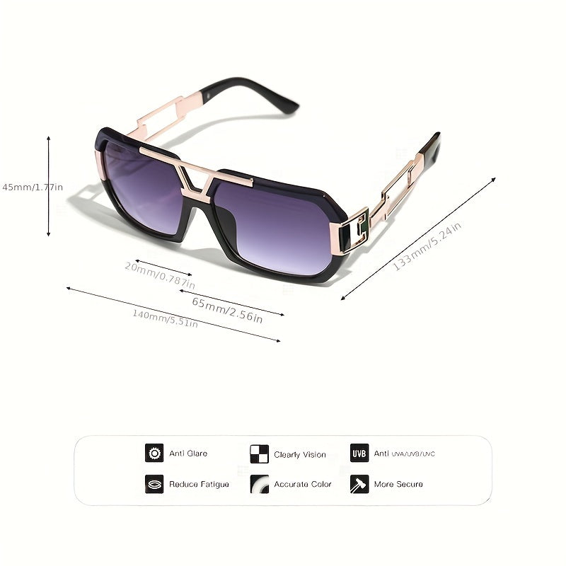 Men's Square Frame Sunglasses UV Protection