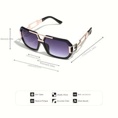 Men's Square Frame Sunglasses UV Protection