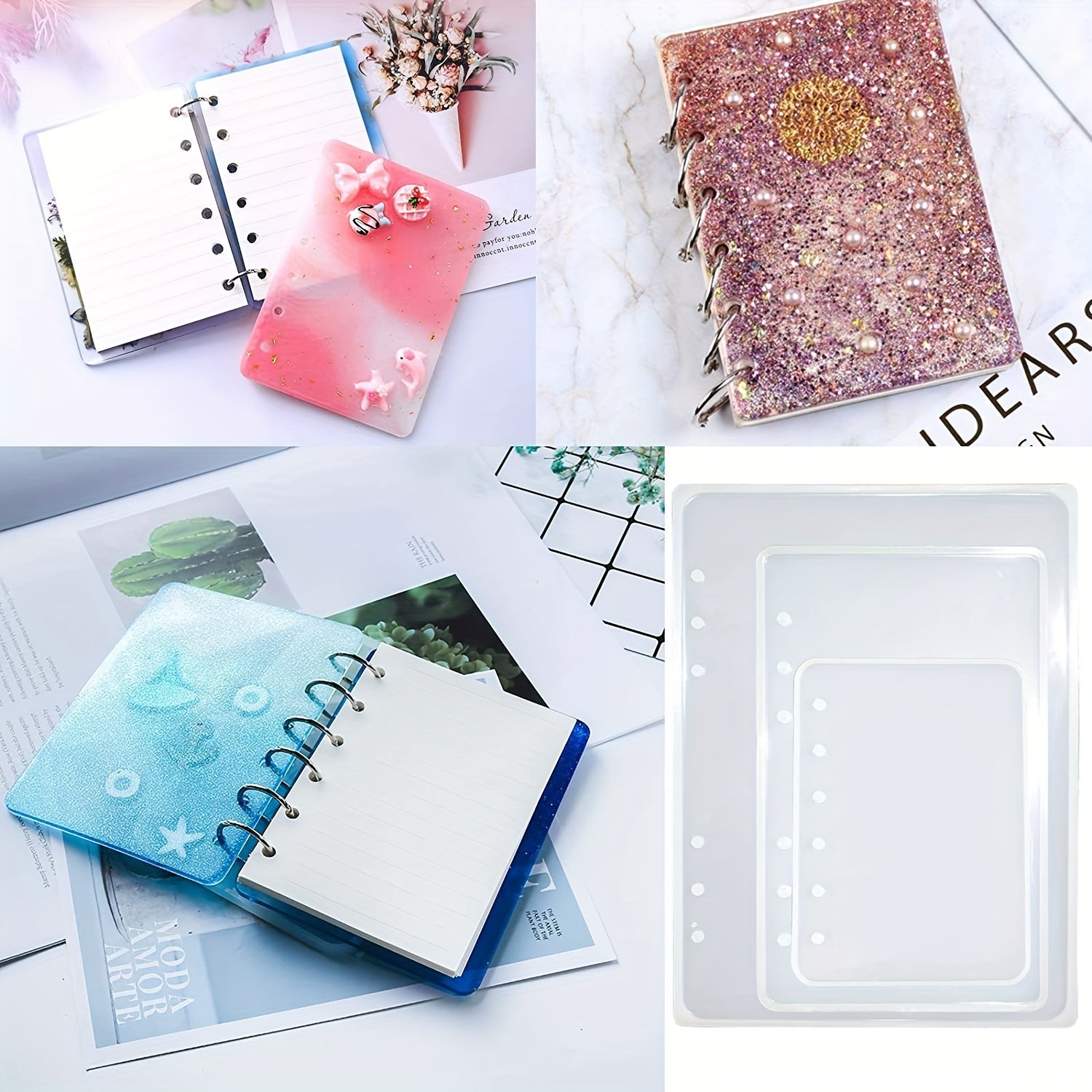 A5 A6 A7 Notebook Cover Resin Mold DIY Silicone Mold