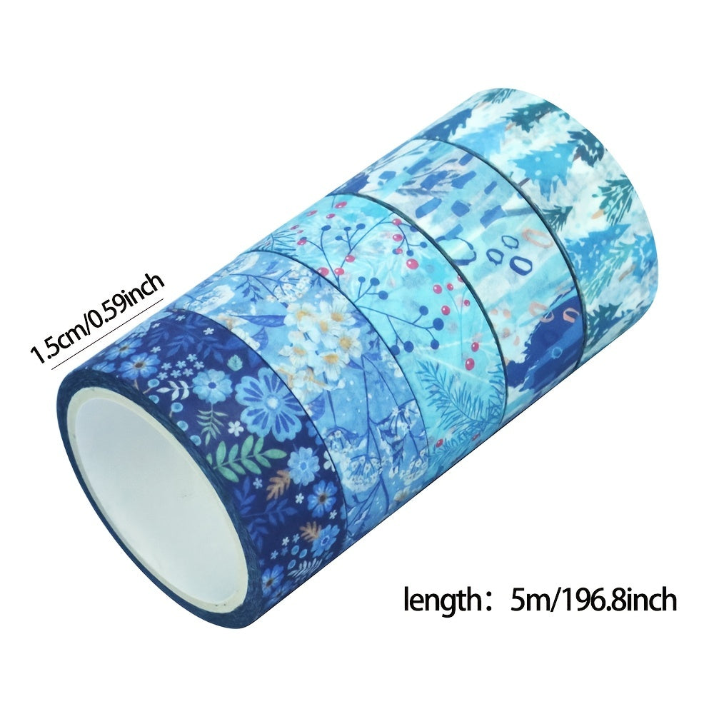 10pcs Winter Collection Washi Tape Set Snowflake Decorative Tape