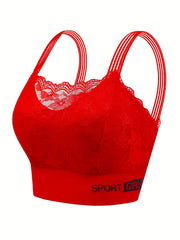 Lace Wireless Bra Scalloped Trim Underwear