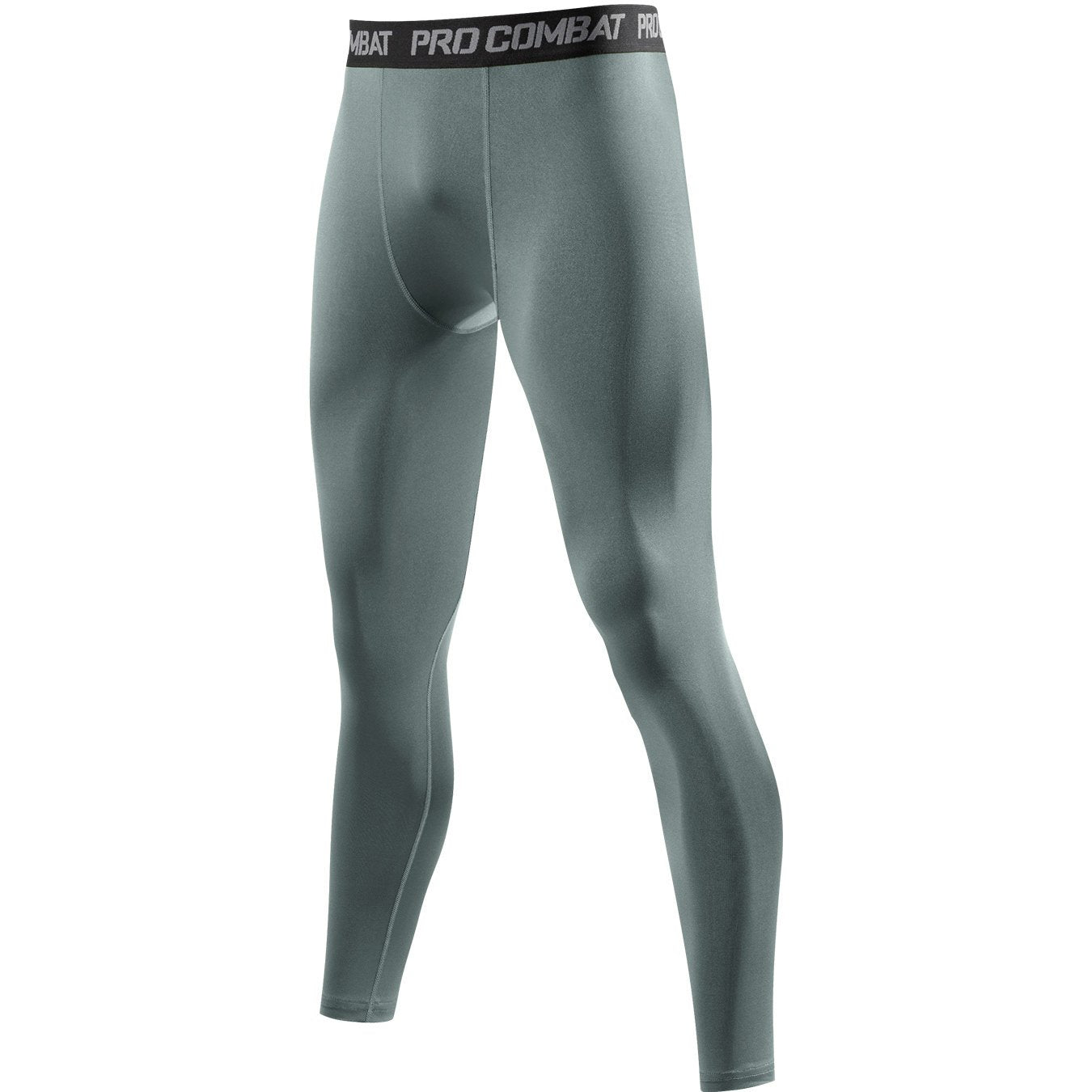 Men's Solid Bottom Leggings Active Compression Pants
