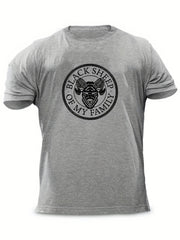 Family Sheep Men's Graphic Tee Crew Neck Shirt