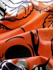 Skeleton And Rose Pattern Hawaiian Shirt