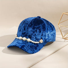 Faux Pearl Trucker Hats Lightweight Adjustable Sun Hat