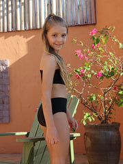 Solid Single Shoulder Swimsuit for Girls