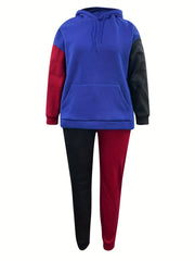 Colorblock Hoodie & Joggers Set