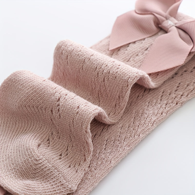 Bow Decor Mesh Socks for Baby Girls