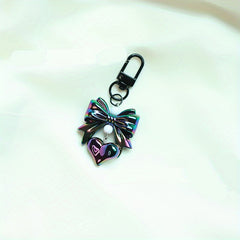 Y2K Electroplated Love Keychain Pendant for Girls DIY Pendant Cat Claw Keychain