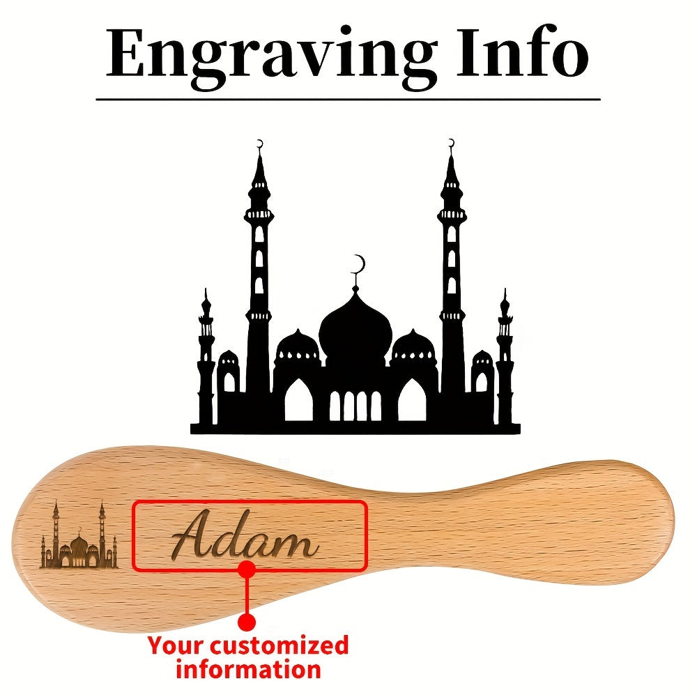 Personalized Name Cartoon Wooden Hair Brush