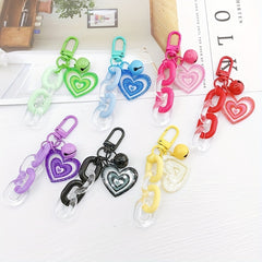 Love Bell Car Keychain Colored Acrylic Bag Pendant Ornament